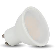 Лампа LED GU10 MR16 220В    7Вт 4000К D50х51мм Матовая колба 120º 560Лм LBT