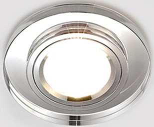 Светильник Точечный ДекорСтекло MR16+LED 1х50Вт GU5.3  Серебро D95х25мм  IP20 D0301L LBT