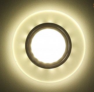 Светильник Точечный ДекорСтекло MR16+LED 1х50Вт GU5.3  Матовый D90х10мм  IP20 D0301 LBT