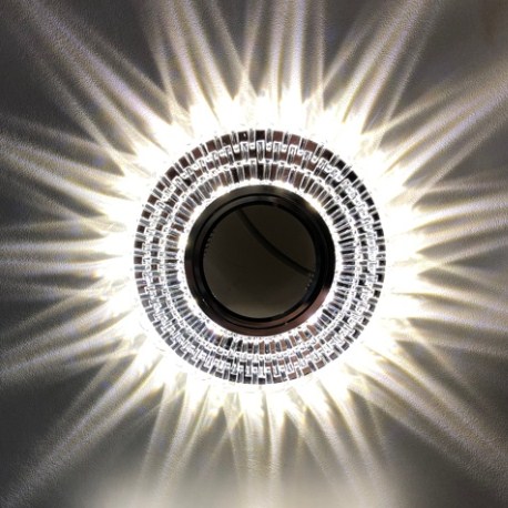 Светильник Точечный ДекорСтекло MR16+LED 1х50Вт GU5.3  Прозрачный D100х25мм  IP20 K1677 LBT