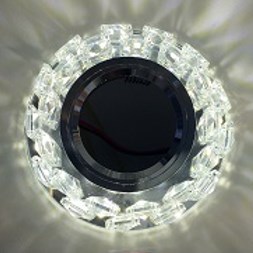 Светильник Точечный ДекорСтекло MR16+LED 1х50Вт GU5.3  Серебро D95х25мм  IP20 D1018L LBT