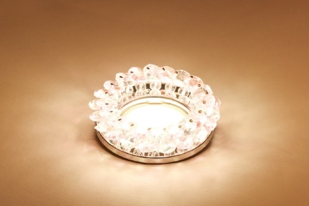 Светильник Точечный Кристалл MR16 1х50Вт GU5.3  Розовый D90х25мм  IP20 C5002 LBT Светильник Точечный Кристалл MR16 1х50Вт GU5.3  Розовый D90х25мм  IP20 C5002 LBT